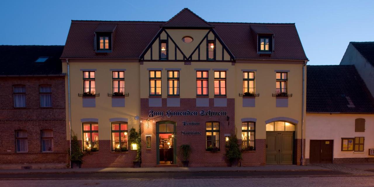 Gasthaus Und Pension "Zum Hauenden Schwein" Wörlitz Exterior foto